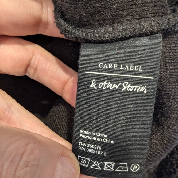 & Other Stories Black Teddy Jacket with Corduroy Pockets - Picture 8 of 12